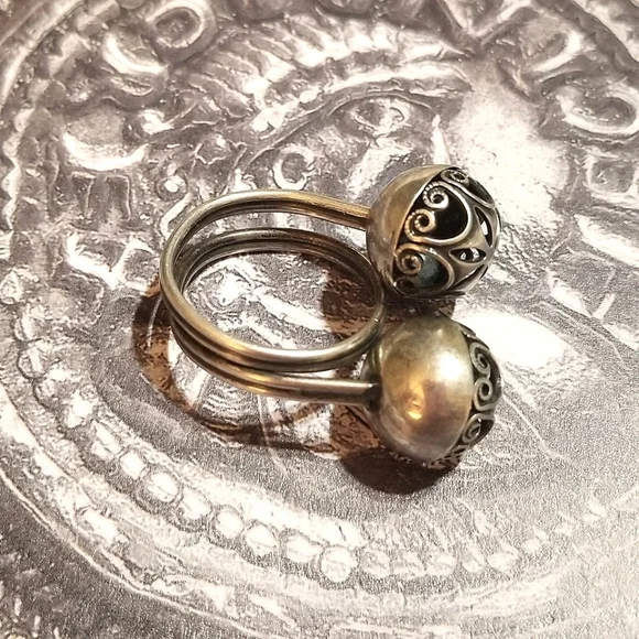 1800s EXTREMELY RARE Pomander Ring  Sterling Silver - Picture 6 of 9